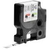 Feliratozógép szalag Dymo S0718600/18444 12mmx5,5m, ORIGINAL, fekete/fehér