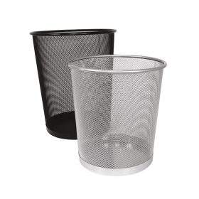   Fémhálós papírkosár 29,5x34cm, 20 liter nagy Fornax fekete