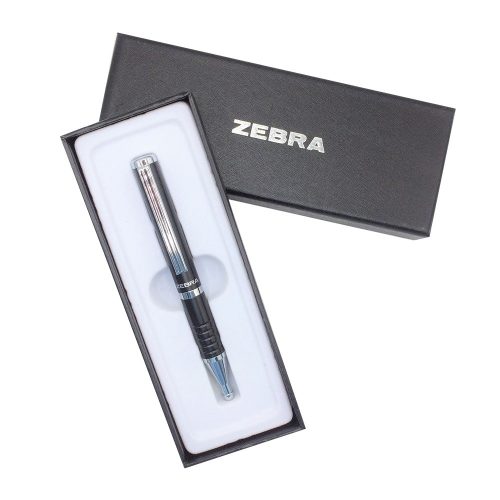 Golyóstoll metál fekete test, Zebra SLF1, írásszín kék