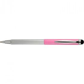   Golyóstoll metál rózsa test, Zebra Stylus Telescopic, írásszín kék