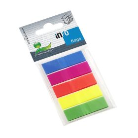   Jelölőcímke 12,5x43mm, 5x26lap, műanyag (5cb) Info Notes 5 klf. teleszín