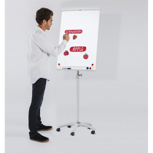 Flipchart tábla mobil 68x105cm, mágneses 5 görgős gurítható X-tra Line Mobil  EL-FC31 Franken