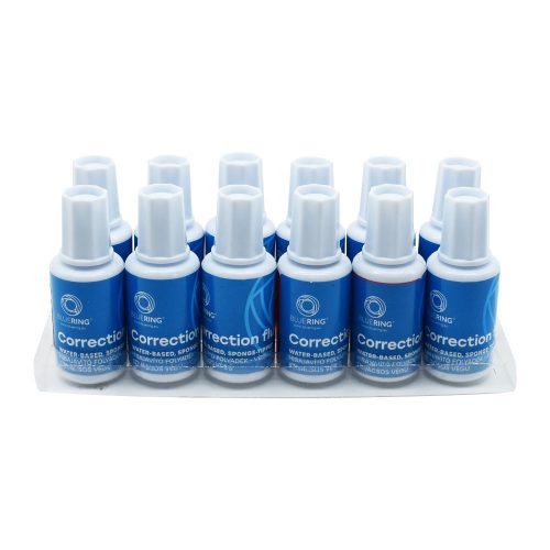 Hibajavító folyadék 20ml, vízbázisú ecsetes végű Bluering®