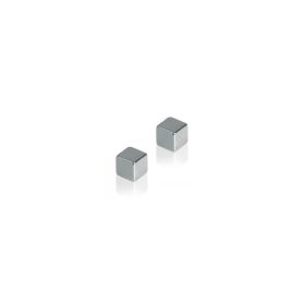   Mágnes, 1x1x1cm, erős, üvegtáblához, HMN1010 Franken ezüst 4 db/csomag