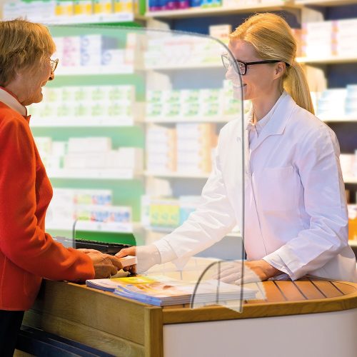 Védőfal asztali 49,5x84,5 átlátszó  SSW5085 Franken