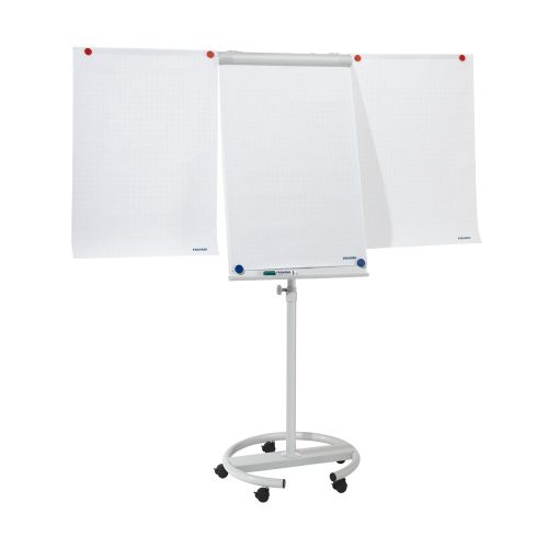 Flipchart tábla mobil 68x105cm, mágneses, 2 db segédkarral, 5 görgős Premium line  F2400/N Franken