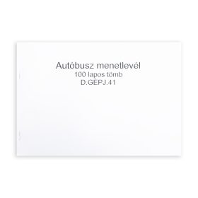 Autóbusz menetlevél A4, 100lap,os fekvő D.GEPJ.41