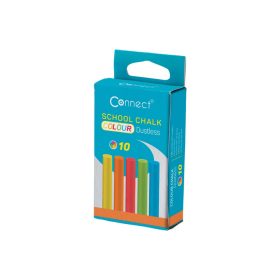   Táblakréta kerek pormentes 10 db/doboz, Connect vegyes színek