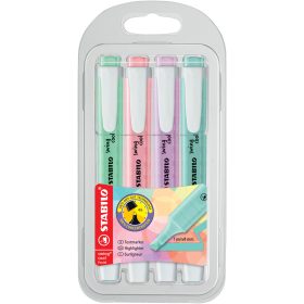   Szövegkiemelő 1-4mm, vágott hegy 4 db-os Stabilo Swing cool pastel 275/4