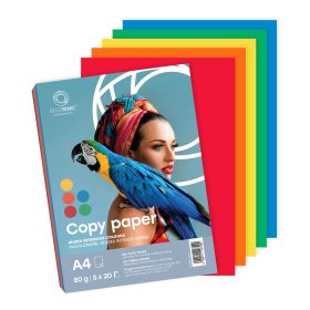   Másolópapír, színes, vegyes színek A4, 80g Bluering® 5x20 ív/csomag, intenzív mix