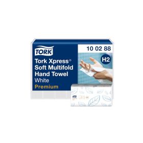   Kéztörlő 2 rétegű Z hajtogatott 110 lap/csomag 21,2 x 34 cm 21 csomag/karton Premium Soft Xpress® H2 Tork_100288 fehér