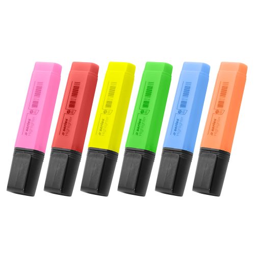 Szövegkiemelő 1-5mm, vágott hegyű, lapos test, A-Series 6-os készlet