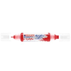   Akril marker 2-3mm, és 5-10mm, 3D kétvégű Edding 5400 piros