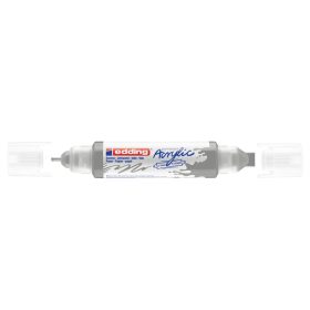   Akril marker 2-3mm, és 5-10mm, 3D kétvégű Edding 5400 ezüst