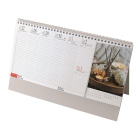   Asztali naptár 320mmx155mm, Meditáció fehérlapok álló tartóval Realsystem 2027.