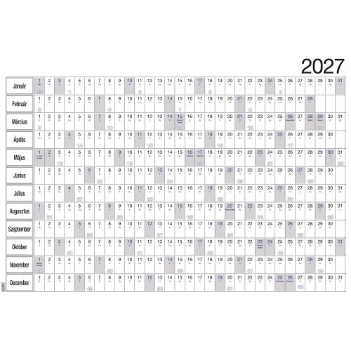 Plakátnaptár 2 oldalas éves tervezővel 980x680mm, Realsystem 2027.