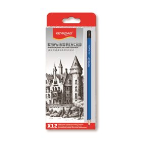   Grafitceruza, 12 különböző keménységben, hatszögletű 12 db/bliszter Keyroad