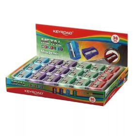   Hegyező 1 lyukú fém 36 db/display Keyroad Metal Colourful vegyes színek
