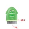 Hegyező 1 lyukú radírral és porkefével 24 db/display Keyroad Rocky Docky vegyes színek