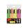 Szövegkiemelő készlet vágott hegyű,lapos test 4 db/bliszter Keyroad Fluo neon színek