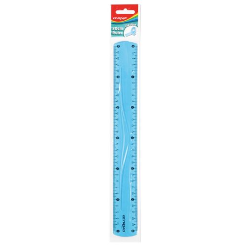 Vonalzó 30 cm, flexibilis Keyroad vegyes színek