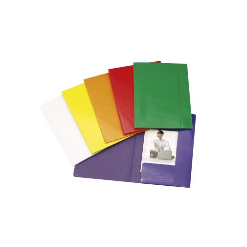 Gumis mappa A4, 600g. FC karton Glossy sárga