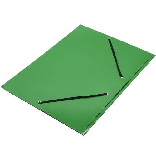 Gumis mappa A4, 400g. karton Glossy zöld