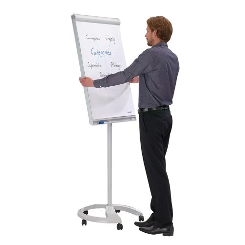 Flipchart tábla mobil 67x95cm, mágneses, 2 db segédkarral, 5 görgős Proline  FC81 Franken