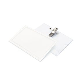   Névkitűző 90x56mm, biztosító tűvel és csiptetővel Bluering®