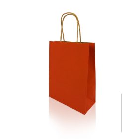   Sodrottfüles papírtáska 185x240mm 80mm talp S méret 250 db/doboz, piros