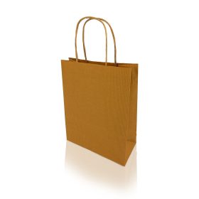   Sodrottfüles papírtáska 185x240mm 80mm talp S méret 250 db/doboz, bordázott barna