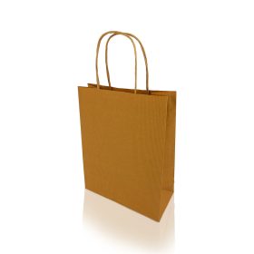   Sodrottfüles papírtáska 185x240mm 80mm talp S méret 250 db/doboz, bordázott barna