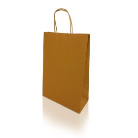   Sodrottfüles papírtáska 220x330mm 100mm talp M méret 200 db/doboz, bordázott barna