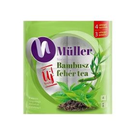   Toalettpapír 4 rétegű kistekercses 100% cellulóz 100 lap/tekercs 8 tekercs/csomag Bambusz Müller Fehér Tea
