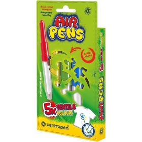   Filctoll fújós készlet Centropen AIRPENS 1539 Textile 5 klf. szín