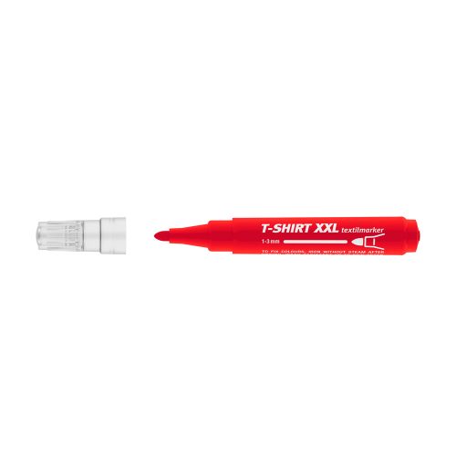 Textilmarker 1-3 mm kerek ICO T-SHIRT XXL piros