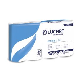   Toalettpapír 3 rétegű kistekercses átmérő: 11 cm 150 lap/tekercs 8 tekercs/csomag Strong 3.150 Lucart_811B59J fehér