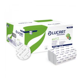   Kéztörlő 2 rétegű V hajtogatású 190 lap/cs 20 cs/karton EcoLucart _863046 fehér