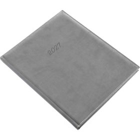   Határidőnapló Bolero A/4S, heti krémszínű lapokkal szürke Realsystem 2027.
