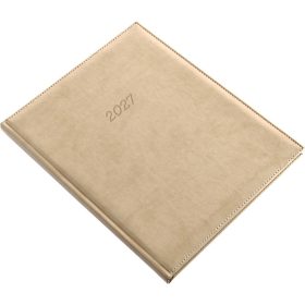   Határidőnapló Bolero A/4S, heti krémszínű lapokkal drapp Realsystem 2027.