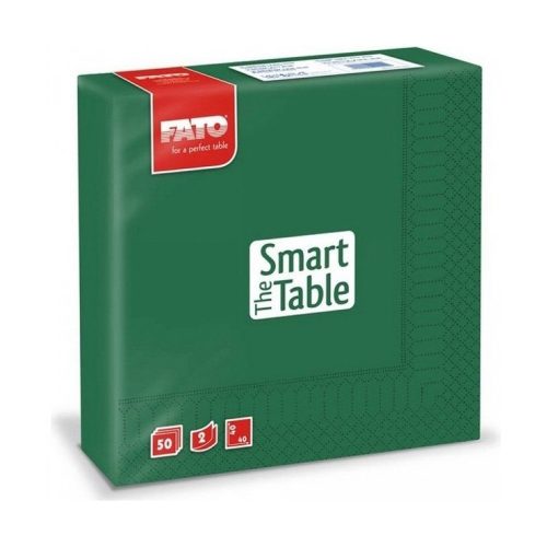 Szalvéta 2 rétegű 1/4 hajtású 33 x 33 cm 50 lap/csomag Smart Table Fato_82622300 erdőzöld