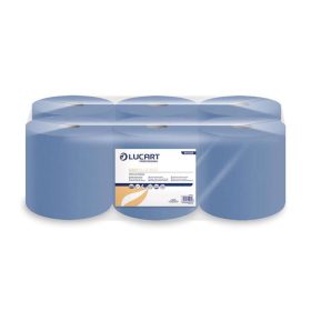  Kéztörlő 1 rétegű tekercses átmérő: 19 cm 565 lap/tekercs 6 tekercs/karton Easy Blue 19 CF Lucart_861096 kék