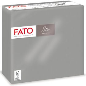   Szalvéta 2 rétegű 1/4 hajtású 38 x 38 cm 40 lap/csomag Star Fato_82991900 szürke