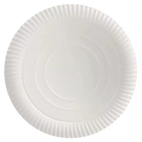 Tányér lapos papír 23 cm 100 db/csomag fehér