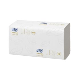   Kéztörlő 2 rétegű Interfold hajtogatású 100 lap/csomag 21 cs/karton Extra Soft Xpress® Multifold H2 Tork_100297 fehér