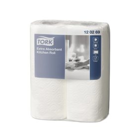   Háztartási papírtörlő kéztörlő 2 rétegű 64 lap/tekercs 2 tekercs/csomag ExtraTork_120269