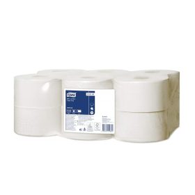   Toalettpapír 1 rétegű közületi átmérő: 18,8 cm 1200 lap/240 m/tekercs 12 tekercs/karton T2 Mini Jumbo Tork_120161 natúr