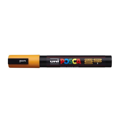Dekormarker 1,8-2,5mm, Uni Posca PC-5M ragyogó sárga