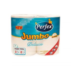   Papírtörlő konyhai 2 rétegű átmérő: 15 cm 200 lap/48 méter/tekercs 2 tekercs/csomag Perfex Jumbo Deluxe_HK12377 fehér