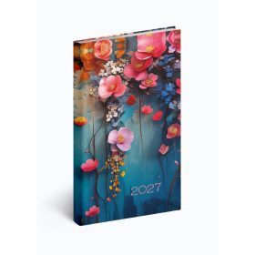   Zsebnaptár álló Picture, fehér lapokkal floral Realsystem 2027.